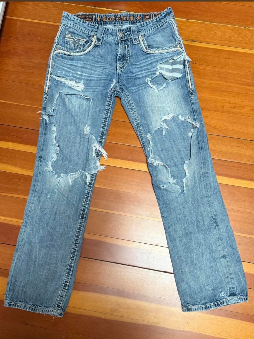 Rock Revival Jeans - distressed, in good condition and super cute!